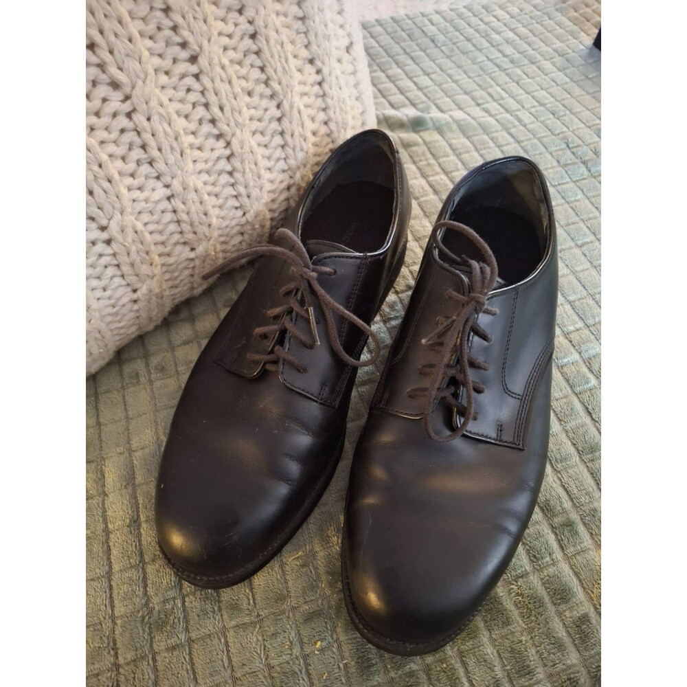 Rockport Isaac Plain Toe Mens Black Oxfords Plain Toe Shoes, Size 8.5 W